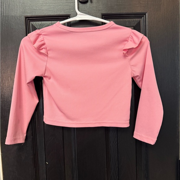 Pink Ruffled Heart Kids Top - Picture 4 of 5